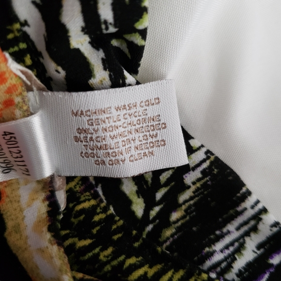 Chicos Womens V-Neck Sleeveless Geometric Print Stretch Midi Dress Size L - Picture 5 of 10